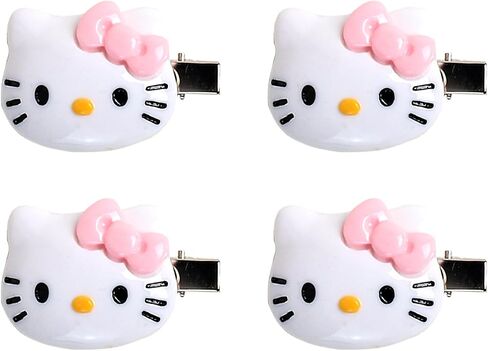 Girls Cartoon Hair Clips Cartoon Cats Hello KT Bangs Clip Girls Hair Accessories Cute Hair Clips for Girls Toddler Hair Clips Approx. 2inches-Children's cartoon hairpins (Pink) in Saudi Arabia