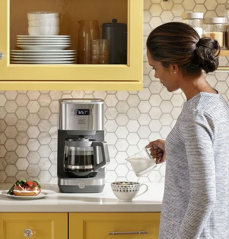 GE - ماكينة صنع القهوة الكلاسيكية بسعة 12 كوب - ستانلس ستيل in Kuwait