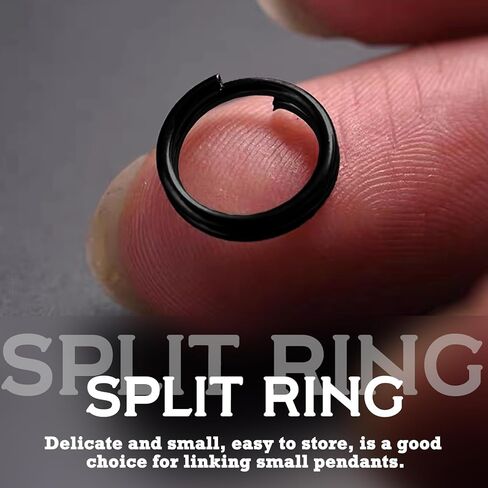 80 Pcs Black Mini Split Rings, Metal Small Key Rings Stainless Steel Split Rings for Keychain Connector, Dog Tags, Crafts (10mm) in Kuwait