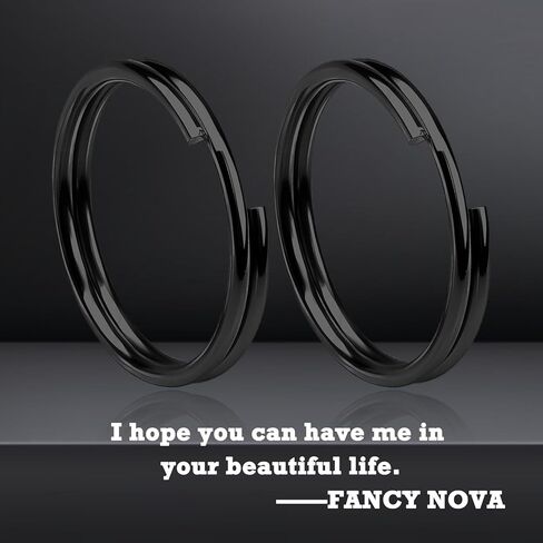 80 Pcs Black Mini Split Rings, Metal Small Key Rings Stainless Steel Split Rings for Keychain Connector, Dog Tags, Crafts (10mm) in Kuwait