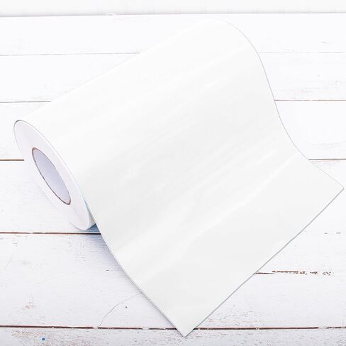 Threadart Permanent Vinyl 12" Wide x 5 Yard Roll - White | Permanent Adhesive Vinyl Sticker for Cricut & All Cutting Machines, Waterproof, Indoor Outdoor Home & Crafts | Compares to Oracal 651 in Kuwait