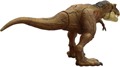 Jurassic World HGC19 Articulated Tyrannosaurus Rex Destruction Figure, Movable Jaws, Scratches on Both Sides, Physical and Digital Game, Children's Toy, Ages 4 and Above in Saudi Arabia