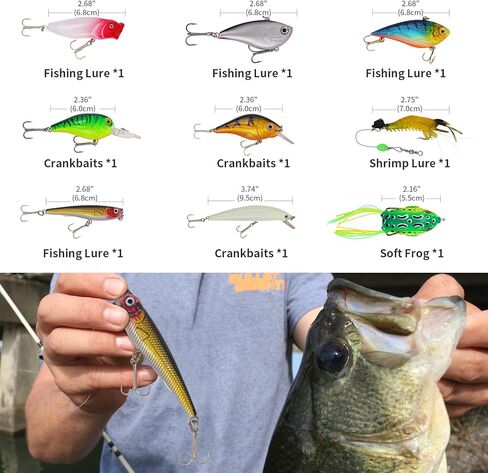 طقم طعوم صيد 400 قطعة. خطافات صيد السمك الكبيرة للمياه العذبة. تحتوي طُعم الصيد وطُعم الصيد على طُعم مرفقي وديدان بلاستيكية وخطافات صيد ورقصات وزردية صيد متعددة الاستخدامات والمزيد. in Kuwait