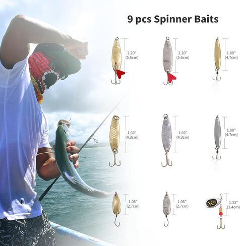 طقم طعوم صيد 400 قطعة. خطافات صيد السمك الكبيرة للمياه العذبة. تحتوي طُعم الصيد وطُعم الصيد على طُعم مرفقي وديدان بلاستيكية وخطافات صيد ورقصات وزردية صيد متعددة الاستخدامات والمزيد. in Kuwait