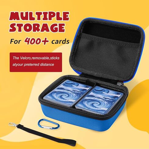 حقيبة حمل ESSAGER لبطاقات التداول PTCG، صندوق تخزين البطاقات، صندوق تخزين ذو غلاف صلب، يناسب بطاقات MTG السحرية وPTCG، تحمل أكثر من 400 بطاقة 1 in Kuwait