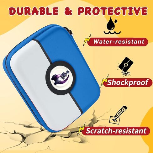 حقيبة حمل ESSAGER لبطاقات التداول PTCG، صندوق تخزين البطاقات، صندوق تخزين ذو غلاف صلب، يناسب بطاقات MTG السحرية وPTCG، تحمل أكثر من 400 بطاقة 1 in Kuwait