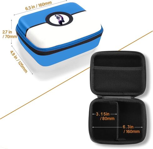 حقيبة حمل ESSAGER لبطاقات التداول PTCG، صندوق تخزين البطاقات، صندوق تخزين ذو غلاف صلب، يناسب بطاقات MTG السحرية وPTCG، تحمل أكثر من 400 بطاقة 1 in Kuwait