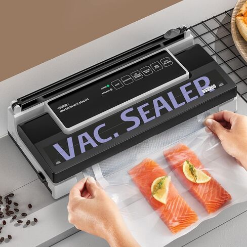 آلة سد الفراغات الدقيقة Magic Seal VS3200، لتخزين الأطعمة الجافة والرطبة، كل من الخيارات التلقائية واليدوية، تصميم مدمج مع أكياس ختم مفرغة وقاطعة in Kuwait