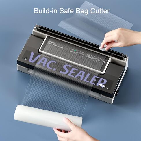 آلة سد الفراغات الدقيقة Magic Seal VS3200، لتخزين الأطعمة الجافة والرطبة، كل من الخيارات التلقائية واليدوية، تصميم مدمج مع أكياس ختم مفرغة وقاطعة in Kuwait