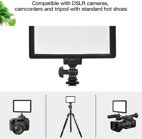 15 واط 8.9 بوصة LED ضوء فيديو ناعم، ملء ضوء تيار أضواء الاستوديو ملء الضوء، عكس الضوء 3200-5600K ضوء كاميرا ثنائي اللون لكاميرا DSLR وإضاءة تصوير الفيديو المباشر على YouTube وins. in Kuwait