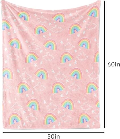 بطانية أطفال من الفلانيل مقاس 50 × 60 بوصة مع حواف، بطانية أطفال خفيفة الوزن فائقة النعومة 270 جرامًا للمتر المربع للأولاد والبنات، هدايا بطانية بحروف الحيوانات للأطفال، مثالية للسرير والأريكة والسيارة in Kuwait