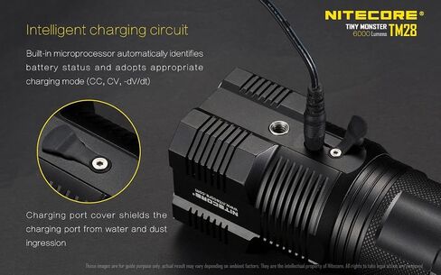 Nitecore Tiny Monster TM28 6000 Lumens 716 ياردة مصباح LED فائق السطوع قابل لإعادة الشحن مع منظم LumenTac in Saudi Arabia