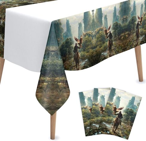 2Pcs Rise of The Planet Tablecloth Disposable Tablecover Birthday Party Supplies and Decorations for Kid Boy Baby Shower Rectangle Tables 70"X42",2 Pack in Saudi Arabia