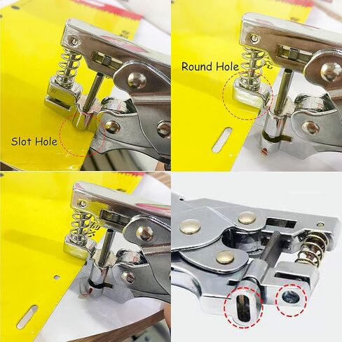 MIAO JIN 2 في 1 خرامة معدنية مستديرة وفتحة يدوية لبطاقات التثقيب اليدوية لصنع بطاقة هوية PVC (3 مم مستديرة وفتحة) in Kuwait