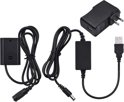 Andoer DR-FZ100 DC استبدال بطارية الدمية NP-FZ100 مع USB DC محول كابل الطاقة قابس الحائط متوافق مع كاميرات Sony A9 A7R3 A7M3 A7S3 A7III A7R4 A7M4 A6600 in Saudi Arabia
