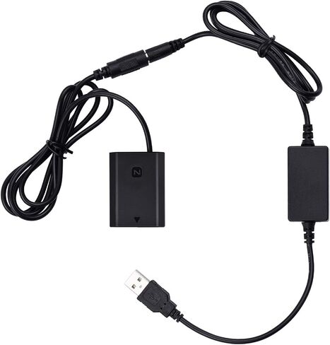 Andoer DR-FZ100 DC استبدال بطارية الدمية NP-FZ100 مع USB DC محول كابل الطاقة قابس الحائط متوافق مع كاميرات Sony A9 A7R3 A7M3 A7S3 A7III A7R4 A7M4 A6600 in Saudi Arabia