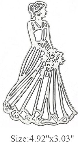 قطع قوالب معدنية للعروس الجميلة، زهرة امرأة أميرة زفاف قطع يموت قطع استنسل لصور القصاصات بنفسك، قوالب ورقية مزخرفة لصنع بطاقات القصاصات in Kuwait