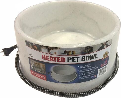 Farm Innovators Model P-60S 1-1/2-Gallon Round Heated Pet Bowl, 60-Watt, Speckletone in Saudi Arabia