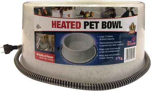 Farm Innovators Model P-60S 1-1/2-Gallon Round Heated Pet Bowl, 60-Watt, Speckletone in Saudi Arabia