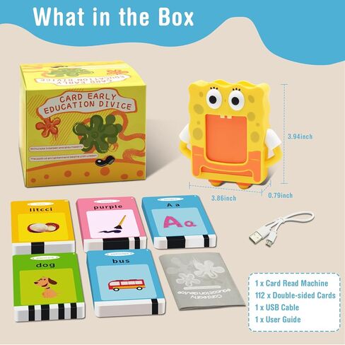 Talking Flash Cards,112 Cards with 224 Sight Words Kids Toddler Flash Cards Learning Toys,Educational Pocket Speech Autism Therapy Sensory Toys Gifts in Kuwait