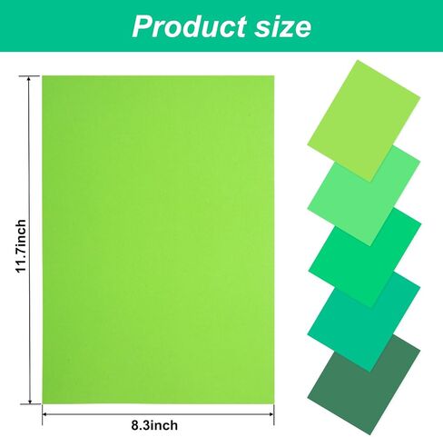 BigOtters 27PCS Cardstock Paper A4, Craft Cardstock Construction Paper Heavyweight A4 Paper for Kids Art Crafts St. Patrick's Day Decor in Saudi Arabia