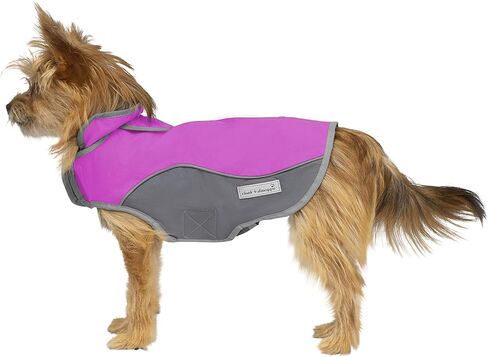 Jacket for All Dogs, Fleece-Lined, Waterproof Doggie Vest, Reflective Pet Parka (2200) (XX-Small, Black) in Saudi Arabia