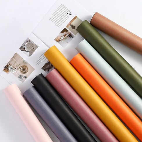 Korean Style Solid Color Kraft Paper Gift Wrapping Paper 1 Roll Florist Supplies Waterproof Flower Bouquet Wrapping Paper Floral Supplies for Fresh Flowers,DIY Crafts, 23.6in x 32.8ft (Bean Paste Red) in Saudi Arabia