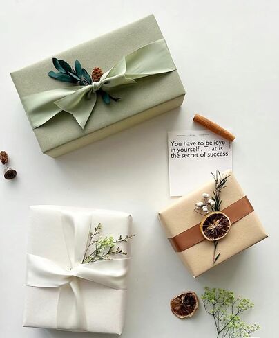 ورق تغليف الهدايا من ورق الكرافت ذو اللون الصلب على الطراز الكوري، 1 لفة من لوازم الزهور المقاومة للماء، ورق تغليف الزهور للزهور الطازجة، الحرف اليدوية اليدوية، 23.6 بوصة × 32.8 قدم (أبيض حليبي) in Kuwait