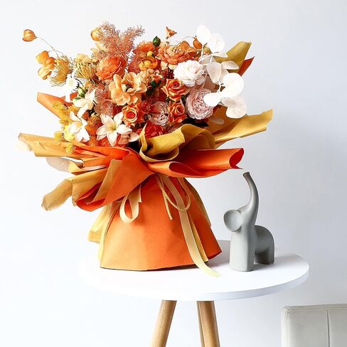 ورق تغليف الهدايا من ورق الكرافت ذو اللون الصلب على الطراز الكوري، 1 لفة من لوازم الزهور المقاومة للماء، ورق تغليف الزهور للزهور الطازجة، الحرف اليدوية اليدوية، 23.6 بوصة × 32.8 قدم (أبيض حليبي) in Kuwait