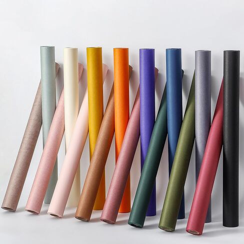 ورق تغليف الهدايا من ورق الكرافت ذو اللون الصلب على الطراز الكوري، 1 لفة من لوازم الزهور المقاومة للماء، ورق تغليف الزهور للزهور الطازجة، الحرف اليدوية اليدوية، 23.6 بوصة × 32.8 قدم (أبيض حليبي) in Kuwait