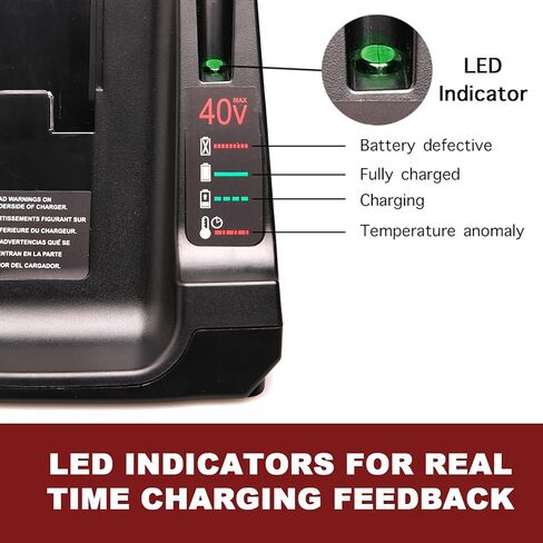 Lilocaja Replacement for Black and Decker 40V Lithium Battery Charger LCS40 LCS36, Compatible with Black and Decker 36V 40V Lithium Battery LBX2040 LBXR36 LST540 LCS1240 LBX1540 in Kuwait