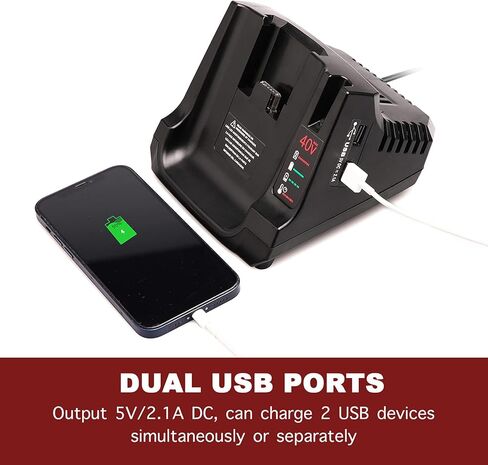 Lilocaja Replacement for Black and Decker 40V Lithium Battery Charger LCS40 LCS36, Compatible with Black and Decker 36V 40V Lithium Battery LBX2040 LBXR36 LST540 LCS1240 LBX1540 in Kuwait