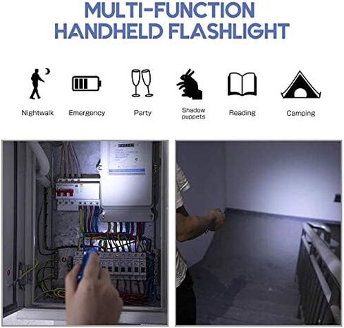 5 Pack of Flashlights 9 LED Mini Aluminum Flashlight Bulk with Lanyard 15 AAA Batteries Included Assorted Colors Handheld Flashlights for Hurricane Supplies Camping, Night Reading, Cycling in Kuwait