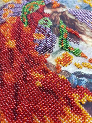 الخريف الجنية ثلاثية الأبعاد الخرز طقم تطريز مطرز عبر غرزة سقوط نمط التطريز أطقم هووسورمينغ لتقوم بها بنفسك جدار ديكور نسيج بيرل مجموعة in Kuwait