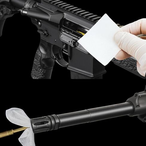 Handgun Cleaning Kits, 300 PCS Gun Cleaning Patches and 200 PCS Gun Cleaning swabs, Universal Gun Cleaning kit, 6" Bamboo Cotton swabs, 2" X 2" Lint -Free Gun Cleaning Cloth for Most Gun Firearm in Saudi Arabia