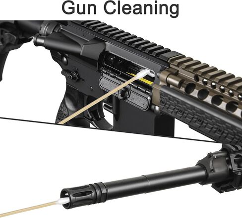 Handgun Cleaning Kits, 300 PCS Gun Cleaning Patches and 200 PCS Gun Cleaning swabs, Universal Gun Cleaning kit, 6" Bamboo Cotton swabs, 2" X 2" Lint -Free Gun Cleaning Cloth for Most Gun Firearm in Saudi Arabia