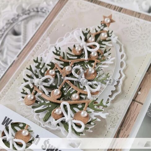 Christmas Tree Metal Die Cuts, Christmas Tree Greeting Card Metal Cutting Dies Cut Stencils for DIY Scrapbooking Cards Decorative Embossing Paper Dies for Scrapbooking Card Making in Saudi Arabia