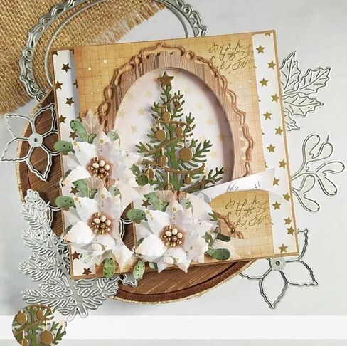 Christmas Tree Metal Die Cuts, Christmas Tree Greeting Card Metal Cutting Dies Cut Stencils for DIY Scrapbooking Cards Decorative Embossing Paper Dies for Scrapbooking Card Making in Saudi Arabia