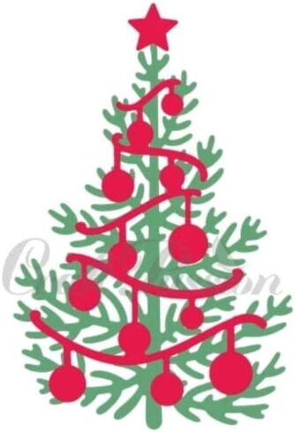 Christmas Tree Metal Die Cuts, Christmas Tree Greeting Card Metal Cutting Dies Cut Stencils for DIY Scrapbooking Cards Decorative Embossing Paper Dies for Scrapbooking Card Making in Saudi Arabia