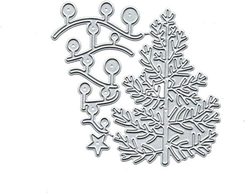 Christmas Tree Metal Die Cuts, Christmas Tree Greeting Card Metal Cutting Dies Cut Stencils for DIY Scrapbooking Cards Decorative Embossing Paper Dies for Scrapbooking Card Making in Saudi Arabia
