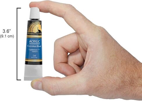 مجموعة طلاء الأكريليك من MyArtscape - أنابيب 24 × 12 مل - خفيفة الوزن - جسم ثقيل - تدوم طويلاً - ألوان نابضة بالحياة - لوازم فنية احترافية - دهانات بجودة فنية in Kuwait