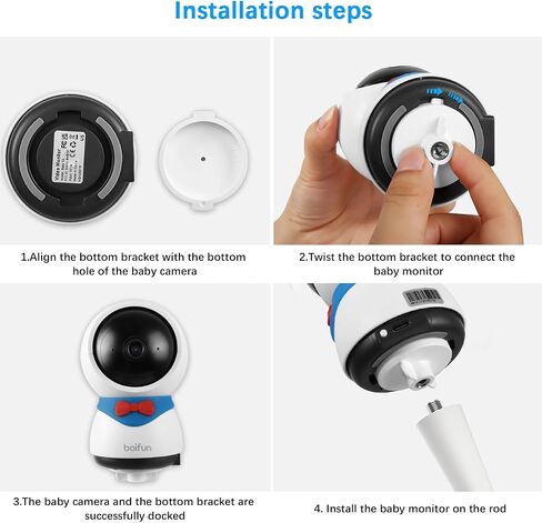 Baby Monitor Mount Holder for BOIFUN Baby 5S/ BOIFUN Baby 6T/ BOIFUN Baby 2S/ BOIFUN VB805 - Mounting Brackets (Clib Mounting) in Saudi Arabia