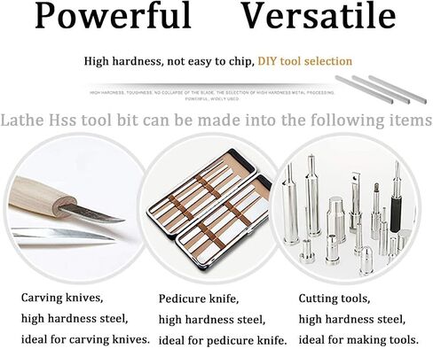 Utoolmart HSS Lathe Tool Bit 3mm x 6mm x 200mm Square Lathe Turning Tool Blanks High Speed Steel Rectangular Fly Cutter Mill Blank 2pcs in Saudi Arabia