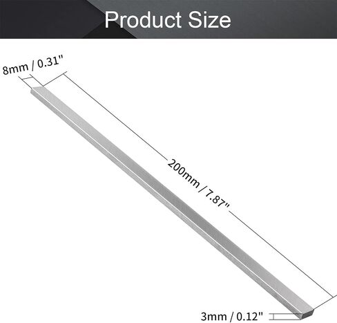 Utoolmart HSS Lathe Tool Bit 3mm x 6mm x 200mm Square Lathe Turning Tool Blanks High Speed Steel Rectangular Fly Cutter Mill Blank 2pcs in Saudi Arabia