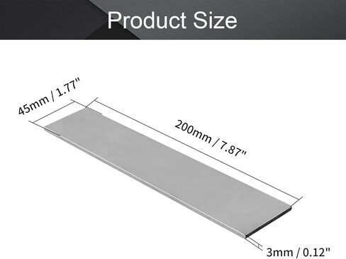 Utoolmart HSS Lathe Tool Bit 3mm x 6mm x 200mm Square Lathe Turning Tool Blanks High Speed Steel Rectangular Fly Cutter Mill Blank 2pcs in Saudi Arabia