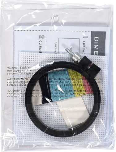 DIMENSIONS Colorful Llama Counted Cross Stitch Kit for Beginners, 11 Ct. White Aida Cloth, Finished Project 3" Diameter, Multicolor 5 Piece in Saudi Arabia