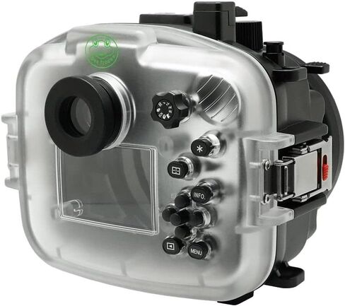 Searogs [40m/130ft] غطاء احترافي تحت الماء لكاميرا Canon EOS M50 / M50 II/EOS Kiss M، حافظة سكوبا مقاومة للماء متوافقة مع Canon EF-M 18-55mm f/3.5-5.6، 11-22mm f/4-5.6، 15- عدسة 45 ملم ببعد بؤري F3.5-6.3 in Kuwait