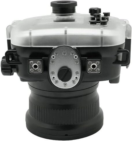 Searogs [40m/130ft] غطاء احترافي تحت الماء لكاميرا Canon EOS M50 / M50 II/EOS Kiss M، حافظة سكوبا مقاومة للماء متوافقة مع Canon EF-M 18-55mm f/3.5-5.6، 11-22mm f/4-5.6، 15- عدسة 45 ملم ببعد بؤري F3.5-6.3 in Kuwait