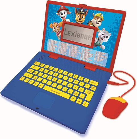 LEXIBOOK JC598PAi1 Paw Patrol-كمبيوتر محمول تعليمي وثنائي اللغة فرنسي/إنجليزي-لعبة للأطفال (الأولاد والبنات) 124 نشاطًا، تعلم ألعاب اللعب والموسيقى مع تشيس مارشال-أحمر/أزرق in Saudi Arabia