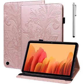 Case for Amazon Kindle Fire Max 11 (13th Generation, 2023) 11",PU Leather Folio Stand Embossed Lace Flower Stand Cover for Fire Max 11 Tablet - Blue